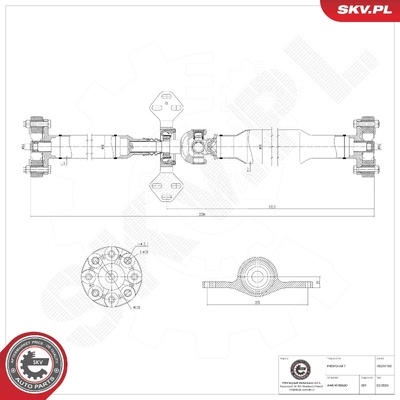 MERCEDES V-KLASA PROPSHAFT | OEM A4474100600