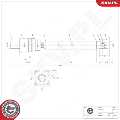 MITSUBISHI PAJERO III IV PROPSHAFT | OEM MR580389