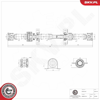 MERCEDES E-KLASA VIANO VITO PROPSHAFT | OEM A6394101816