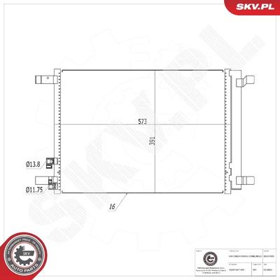 AUDI A3 Q2 SEAT LEON IBIZA V SKODA OCTAVIA III VW GOLF VII ARTEON AIR CONDITIONING CONDENSER | OEM 5Q0816411AM