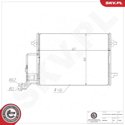 SKODA SUPERB I VW PASSAT B5.5 AIR CONDITIONING CONDENSER | OEM 3B0260401