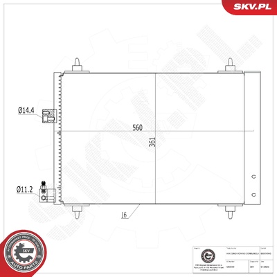 CITROEN BERLINGO XSARA PEUGEOT PARTNER AIR CONDITIONING CONDENSER | OEM 6455Y9