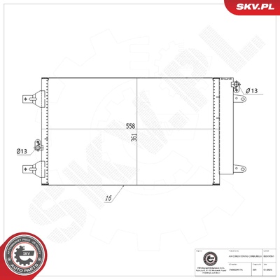 FORD GALAXY I SEAT ALHAMBRA VW SHARAN AIR CONDITIONING CONDENSER | OEM 7M0820411A