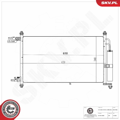 NISSAN JUKE MICRA III AIR CONDITIONING CONDENSER | OEM 92100-AX800