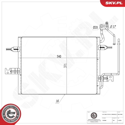 OPEL MERIVA A AIR CONDITIONING CONDENSER | OEM 1850086