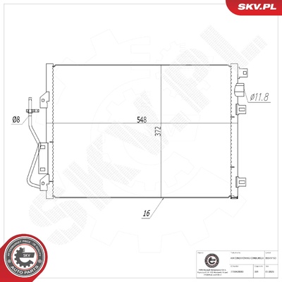 NISSAN KUBISTAR RENAULT CLIO II KANGOO THALIA I AIR CONDITIONING CONDENSER | OEM 7700428083
