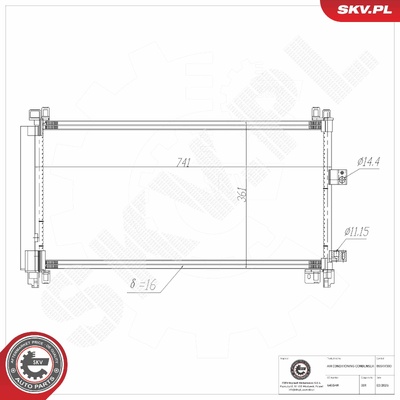 CITROEN C5 III C6 PEUGEOT 508 I AIR CONDITIONING CONDENSER | OEM 6455HR