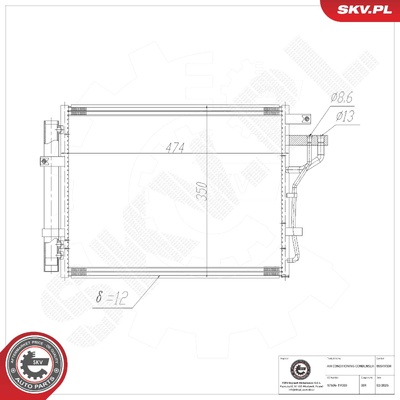 KIA PICANTO II AIR CONDITIONING CONDENSER | OEM 97606-1Y000
