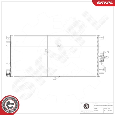 OPEL MOKKA AIR CONDITIONING CONDENSER | OEM 1850274
