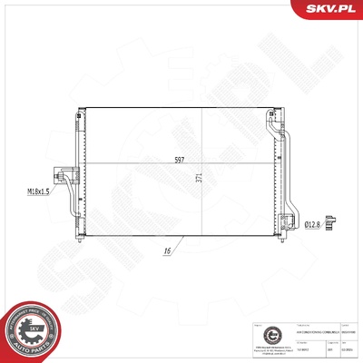 OPEL ASTRA F AIR CONDITIONING CONDENSER | OEM 1618012