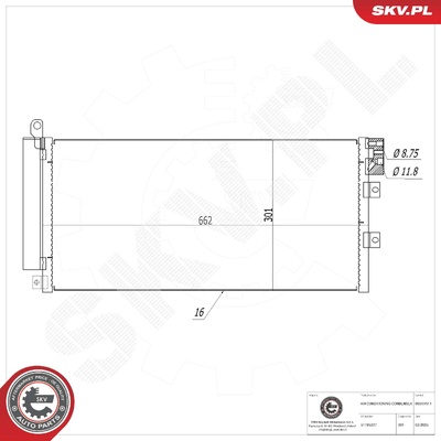 FIAT LINEA AIR CONDITIONING CONDENSER | OEM 51785227