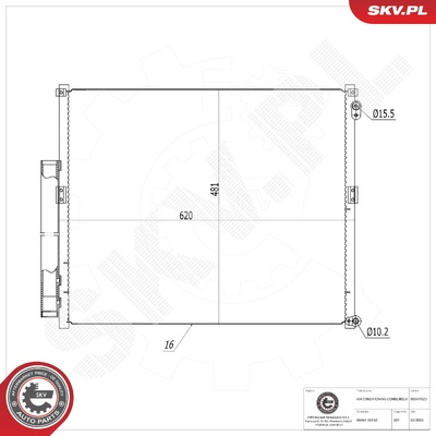 LEXUS GX TOYOTA FJ CRUISER LAND CRUISER PRADO AIR CONDITIONING CONDENSER | OEM 88461-35150