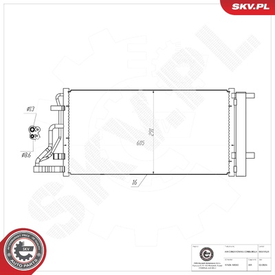 HYUNDAI I30 AIR CONDITIONING CONDENSER | OEM 97606-S0000