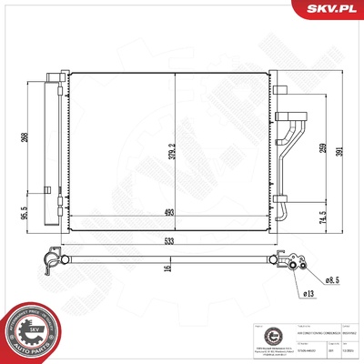 KIA CARENS IV AIR CONDITIONING CONDENSER | OEM 97606-A4500