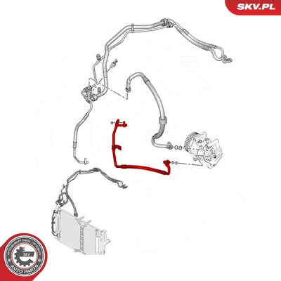 CITROEN C4 SPACETOURER OPEL GRANDLAND X HIGH PRESSURE LINE, AIR CONDITIONING | OEM 96 756 353 80