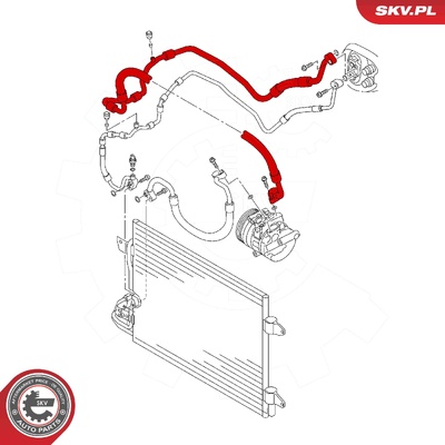 SEAT ALHAMBRA VW TIGUAN SHARAN HIGH PRESSURE LINE, AIR CONDITIONING | OEM 5N0820743F