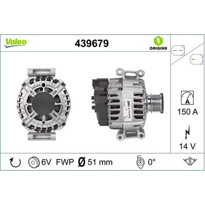 Valeo Alternator for Mercedes-Benz 204/207/212 150A - 9063000