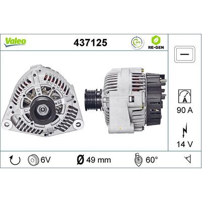 Valeo Alternator for Mercedes-Benz W124 M111 M104 - 91540202