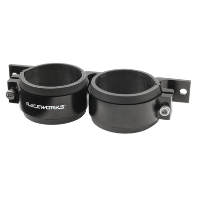 Raceworks Twin Fuel Pump Bracket 60Mm Black - ALY-003BK