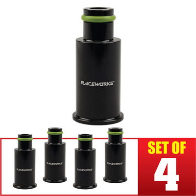 Raceworks 4pk - Injector Extension Short to Full Length 14mm-11mm - ALY-049BK-4