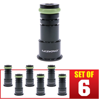 Raceworks 6pk - Injector Extension Short to Full Length 14mm-14mm - ALY-050BK-6