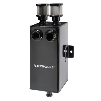 Raceworks Black Aluminium Catch Can with Drain Tap 3.5L - ALY-065BK