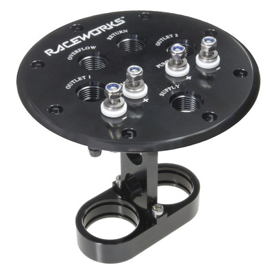 Raceworks Fuel Pump Hanger suits Single/twin 39mm-40mm Pumps - ALY-086BK