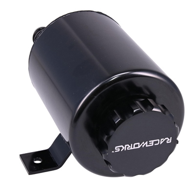 Raceworks Round Power Steering Reservoir Black - ALY-220BK