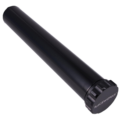 Raceworks 0.5L Black Round Washer Tank With Pump Od50Mm H330Mm - ALY-221BK