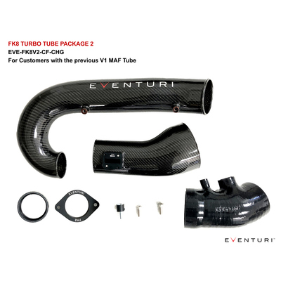 Eventuri FK8 Carbon Turbo Tube Package with V2 MAF Tube - EVE-FK8V2-CF-CHG