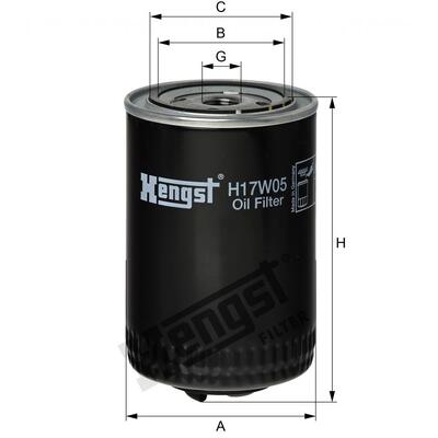Hengst Filter Oil Filter - H17W05