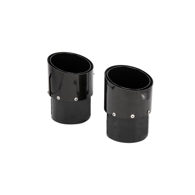 Novitec Carbon - Stainless Steel Tailpipes (Gold Plated Matte Carbon Cover) for Maserati MC20