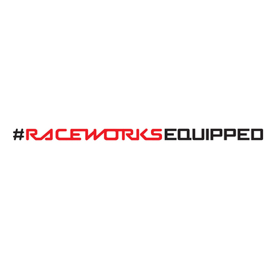 Raceworks Equipped Sticker 200mm x 12mm - MER-105