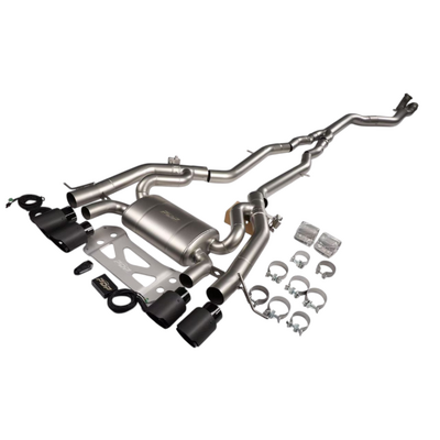 BMW G8x M3/M4 RENNVOX Valved exhaust system with single mid pipe and exhaust tips