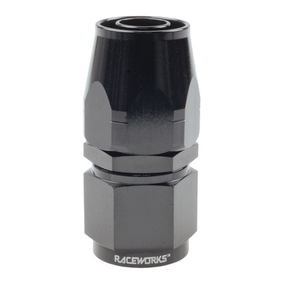 Raceworks Cutter Hose End An-10 Straight - RWF-101-10BK