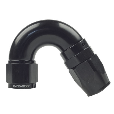 Raceworks Taper Hose End AN-10 150deg - RWF-115-10BK