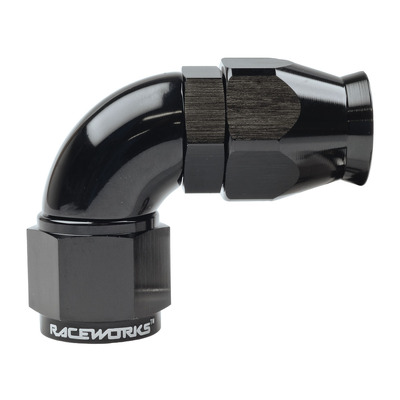 Raceworks PTFE Hose End AN-10 90deg - RWF-203-10BK