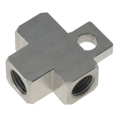 Raceworks 3/8in-24 Inverted Female Tee with Mounting Tab - RWF-385-SS