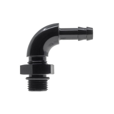 Raceworks AN-6 ORB to 5/16in Barb 90deg Swivel - RWF-415-06-05BK
