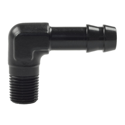 Raceworks Male NPT 1/8in to 5/16in Barb 90deg - RWF-423-02-05BK