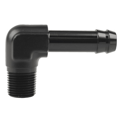 Raceworks Male NPT 3/8in To1/2in An -8 Barb 90deg - RWF-423-06-08BK