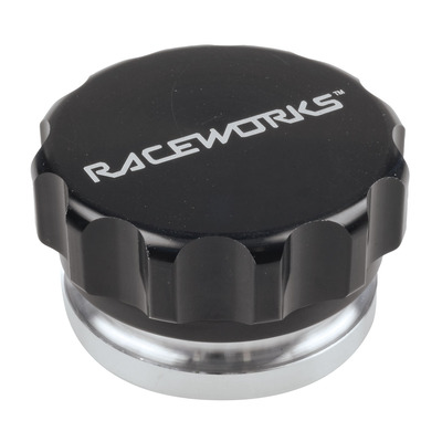 Raceworks Weld on Aluminum Filler with Black Female Cap 1in - RWF-460-16-ABK
