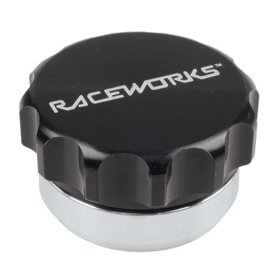 Raceworks Weld on Aluminum Filler with Black Male Cap 1in - RWF-461-16-ABK