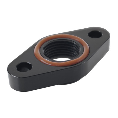 Raceworks Turbo Drain Adaptor Female AN-10 Outlet suit T3-T4 Black - RWF-463-02BK