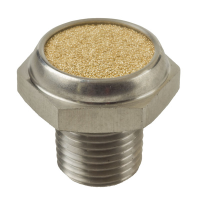 Raceworks 1/8in NPT Stainless Diff Breather with Bronze Element - RWF-464-02SS