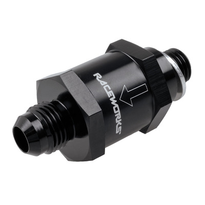 Raceworks One Way Valve M12X1.5 To An-6 - RWF-612-06BK