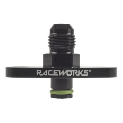 Raceworks Fuel Rail Adapter AN-6 for Mitsubishi Evo X/Subaru & Toyota - RWF-680-01BK