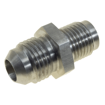 Raceworks Stainless 5/8in-18 Inverted Flare to AN-6 Male Flare Power Steering Adapter - RWF-704-06SS