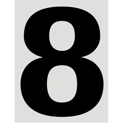Raceworks - Black Number 8 - CAMS Approved - VPR-026-8
