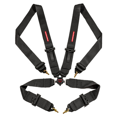 Raceworks Black 4Point Cam Lock Harness, Fia Approved, 3In Belts, She - VPR-120BK